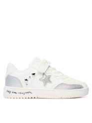 Primigi Sneakersy 2458900 Biały. Białe buty sportowe dziewczęce Primigi, ze skóry, bez zapięcia. Za 199.99 zł.