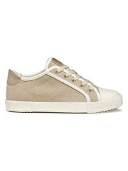 Geox Sneakersy "Blomiee" w kolorze beżowym rozmiar: 36. Brązowe obuwie sportowe damskie Geox, bez zapięcia. Za 184.46 zł.