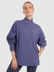 4F Bluza w kolorze fioletowym rozmiar: S. Różowe bluzy damskie 4F, s, bez wzorów, bez kaptura. Za 114.95 zł.