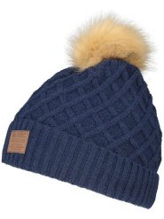 Geographical Norway Czapka w kolorze granatowym rozmiar: onesize. Niebieskie czapki damskie Geographical Norway, z aplikacjami, ze skóry. Za 83.22 zł.