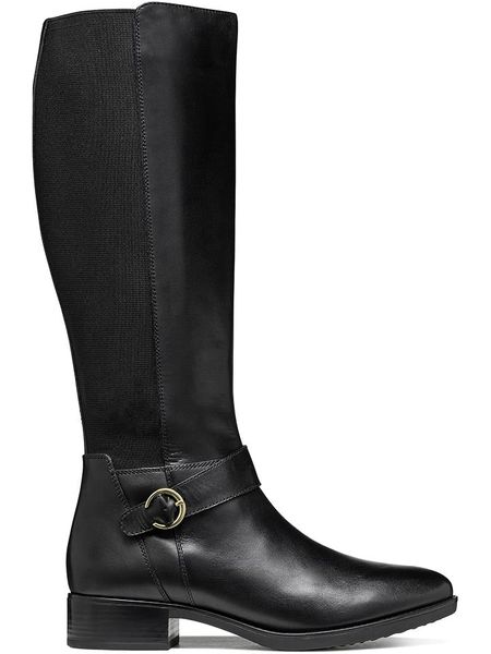 Geox Skórzane kozaki "Felicity" w kolorze czarnym rozmiar: 38,5. Czarne kozaki damskie Geox, na zimę, bez obcasa, bez zapięcia. Za 501.57 zł.