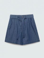 Szorty damskie jeansowe granatowe Linasa 544. Niebieskie szorty damskie Big Star, bez wzorów, z denimu, z podwyższonym stanem. Za 159.99 zł.