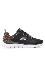 Skechers Sneakersy Wild Ballad 149582/BKLD Czarny. Czarne obuwie sportowe damskie Skechers, z materiału, bez zapięcia. Za 229.99 zł.