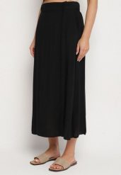 Czarna Spódnica z Wiskozy o Rozkloszowanym Kroju Galinelle. Czarne spódnice damskie Born2be, na co dzień, l, bez wzorów, z wiskozy, eleganckie, midi. Za 59.99 zł.