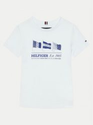 Tommy Hilfiger T-Shirt KB0KB09350 M Biały Regular Fit. Białe t-shirty i koszulki chłopięce Tommy Hilfiger, bez wzorów, z bawełny, bez kołnierzyka, bez ramiączek. Za 69.99 zł.
