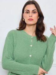 CXL by Christian Lacroix Kardigan w kolorze zielonym rozmiar: onesize. Zielone kardigany damskie CXL by Christian Lacroix, bez wzorów. Za 173.99 zł.