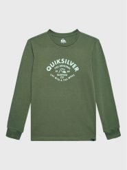 Quiksilver Bluzka Script Talk EQBZT04514 Zielony Regular Fit. Zielone t-shirty i koszulki chłopięce Quiksilver, bez wzorów, z bawełny, bez kołnierzyka, bez ramiączek. Za 89.99 zł.