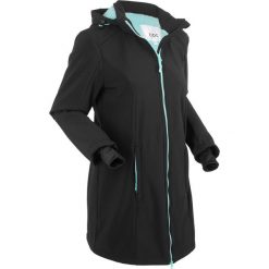 Kurtka softshell z podszewką barankiem bonprix czarny. Czarne kurtki damskie bonprix, z softshellu. Za 239.99 zł.