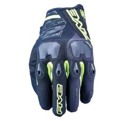 Rękawiczki ENDURO 2 - CZARNE/FLUO-ŻÓŁTE - XS/7. Czarne rękawiczki damskie FIVE GLOVES, bez wzorów. Za 221.00 zł.