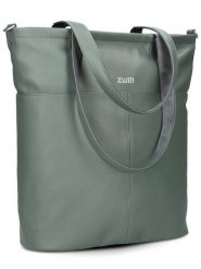 Zwei Torebka "M145" w kolorze zielonym - 35 x 37 x 15 cm rozmiar: onesize. Zielone shopper bag Zwei, bez wzorów, z materiału, na ramię, bez dodatków. Za 161.34 zł.