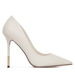 Szpilki Eva Minge. Białe szpilki damskie Eva Minge, bez wzorów, bez obcasa, na szpilce, bez zapięcia. Za 479.99 zł.