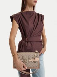 Nine West Torebka EO-ELEGANT FLOW-TK25740 Beżowy ciemny. Brązowe listonoszki damskie Nine West, bez wzorów, ze skóry, bez dodatków. Za 329.99 zł.