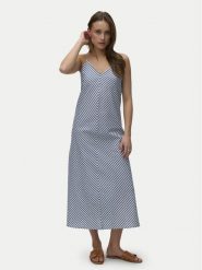 Vero Moda Sukienka letnia Selma 10345674 Granatowy Regular Fit. Niebieskie sukienki damskie Vero Moda, bez wzorów, z bawełny, bez ramiączek. Za 199.99 zł.
