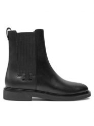Tory Burch Botki T Gore Chelsea 157534-006 Czarny. Czarne botki damskie Tory Burch, ze skóry, bez obcasa, na płaskiej podeszwie, bez zapięcia. Za 1,949.00 zł.