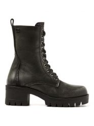 Lazamani Skórzane botki w kolorze antracytowym rozmiar: 37. Czarne botki damskie Lazamani, eleganckie, bez obcasa, bez zapięcia. Za 304.99 zł.