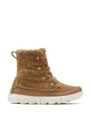 Sorel Botki "Explorer" w kolorze karmelowym rozmiar: 39. Brązowe botki damskie Sorel, z materiału, bez obcasa, na platformie, bez zapięcia. Za 341.39 zł.