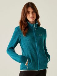 Regatta Kurtka polarowa "Newhill II" w kolorze morskim rozmiar: 36. Zielone kurtki damskie Regatta, bez wzorów, z materiału, bez kaptura. Za 110.81 zł.