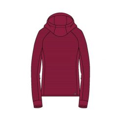 Bluza damska z kapturem CMP. Czerwone bluzy damskie CMP, bez wzorów, z kapturem. Za 290.50 zł.