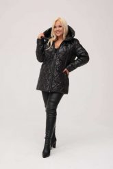 Czarna kurtka Roda pikowana we wzór rombów XXL OVERSIZE JESIEŃ ZIMA. Czarne kurtki damskie Moda Size Plus Iwanek, na jesień, l, bez wzorów, bez kaptura. Za 449.90 zł.