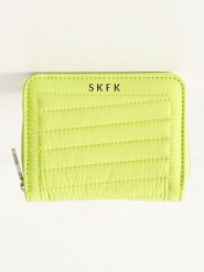 SKFK Portfel "Teia" w kolorze jasnozielonym rozmiar: onesize. Zielone portfele damskie SKFK, bez wzorów, z materiału. Za 86.99 zł.