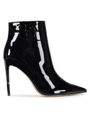 Eva Minge Botki SAFA-835-0406 Czarny. Czarne botki damskie Eva Minge, z lakierowanej skóry, bez obcasa, na szpilce, bez zapięcia. Za 479.99 zł.