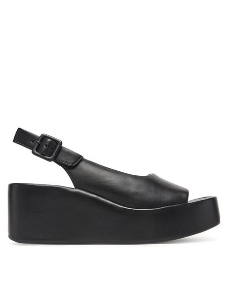 HÖGL Sandały Loulou 9-102510 Czarny. Czarne sandały damskie Högl, bez wzorów, ze skóry, bez obcasa, na koturnie, bez zapięcia. Za 749.99 zł.