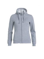 Clique Basic Hoody Full Zip Women - damska bluza z kapturem szary melanż – grey. Szare bluzy damskie CLIQUE, s, bez wzorów, z bawełny, z kapturem. Za 187.18 zł.