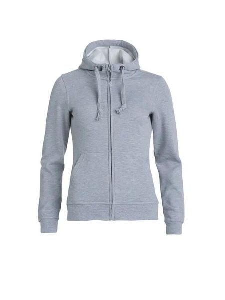 Clique Basic Hoody Full Zip Women - damska bluza z kapturem szary melanż – grey. Szare bluzy damskie CLIQUE, s, bez wzorów, z bawełny, z kapturem. Za 187.06 zł.