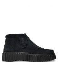 Clarks Botki Torhill Moss 26179360 Czarny. Czarne botki damskie Clarks, ze skóry, bez obcasa, na płaskiej podeszwie, bez zapięcia. Za 501.77 zł.