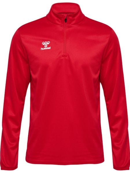 Bluza dresowa 1/2 zip Hummel Essential. Czerwone bluzy damskie Hummel, xl, bez wzorów, z dresówki, bez kaptura. Za 168.40 zł.
