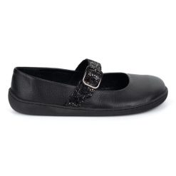 Baleriny barefoot damskie Olivier 1770POL skórzane buty z klamerką czarne. Czarne balerinki damskie bez wzorów, ze skóry. Za 453.66 zł.