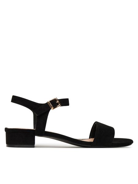 JENNY Sandały WS21167-01 Czarny. Czarne sandały damskie Jenny, bez wzorów, z materiału, bez obcasa, na płaskiej podeszwie, bez zapięcia. Za 99.99 zł.