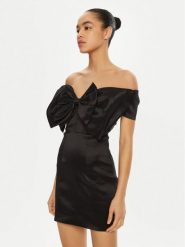 BARDOT Sukienka koktajlowa 54327DB2 Czarny Slim Fit. Czarne sukienki damskie Bardot, bez wzorów, z syntetyku, wizytowe, bez ramiączek. Za 389.99 zł.