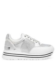 Eva Minge Sneakersy WYL3795-1 Biały. Białe obuwie sportowe damskie Eva Minge, ze skóry, bez zapięcia. Za 199.99 zł.
