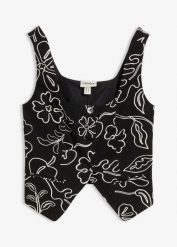 Kamizelka w stylu marynarki. Czarne kamizelki damskie bonprix, bez wzorów, bez kaptura. Za 149.99 zł.