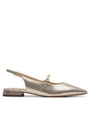 Clarks Baleriny Sensa15 Shine 26181315 Złoty. Żółte balerinki damskie Clarks, bez wzorów, ze skóry. Za 339.99 zł.