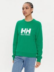 Helly Hansen Bluza Logo 2.0 34462 Zielony Regular Fit. Zielone bluzy damskie Helly Hansen, s, bez wzorów, z bawełny, bez kaptura. Za 189.99 zł.