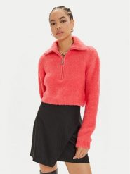 Patrizia Pepe Golf 2K0298 K222 Koralowy Relaxed Fit. Pomarańczowe golfy damskie Patrizia Pepe, bez wzorów, z syntetyku, bez ramiączek. Za 499.99 zł.