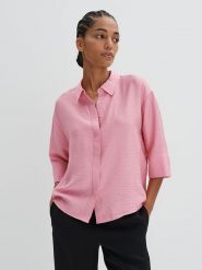 Someday. Koszula w kolorze jasnoróżowym rozmiar: M. Różowe koszule damskie someday., m, bez wzorów, bez kołnierzyka, bez ramiączek. Za 165.99 zł.