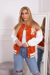 Bluza ocieplana bejsbolówka rudy. Brązowe bluzy damskie KESI, l, bez wzorów, z bawełny, bez kaptura. Za 286.05 zł.