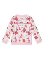 Guess Bluza K6GQ00 KA6R4 Różowy Regular Fit. Czerwone bluzy dziewczęce Guess, z aplikacjami, z bawełny, bez ramiączek, bez kaptura. Za 179.99 zł.