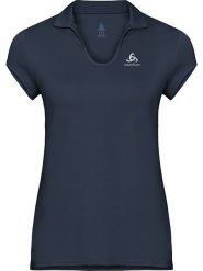 Odlo Funkcyjna koszulka polo "Kumano" w kolorze granatowym rozmiar: M. Niebieskie koszulki sportowe damskie ODLO, m, bez wzorów, z materiału, bez ramiączek, outdoorowe. Za 108.74 zł.