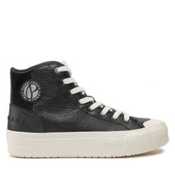 Trampki Pepe Jeans. Czarne trampki damskie Pepe Jeans, bez wzorów, z jeansu, bez zapięcia. Za 199.99 zł.