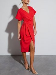 LA Angels Sukienka w kolorze czerwonym rozmiar: S. Czerwone sukienki damskie LA Angels, bez wzorów, bez ramiączek. Za 152.99 zł.