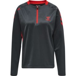 Bluza do piłki ręcznej damska 1/2 zip Hummel hml action. Czerwone bluzy damskie Hummel, na jesień, l, bez wzorów, z polaru, bez kaptura. Za 170.00 zł.