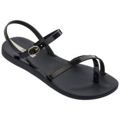 Japonki Ipanema Fashion Sand Viii Fem 82842 21112 czarne. Czarne klapki damskie bez wzorów, bez obcasa, bez zapięcia. Za 190.98 zł.