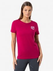 Super.natural Koszulka funkcyjna "Little Heartwood" w kolorze różowym rozmiar: XL. Różowe koszulki damskie super.natural, xl, bez wzorów, z materiału, bez kołnierzyka, bez ramiączek. Za 152.99 zł.