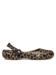 Crocs Baleriny Classic Animal Ballet 212478 Brązowy. Brązowe balerinki damskie Crocs, bez wzorów, z tworzywa sztucznego. Za 219.99 zł.