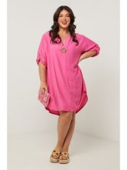 Curvy Lady Sukienka w kolorze różowym rozmiar: 40/42. Różowe sukienki damskie Curvy Lady, bez wzorów, klasyczne, bez ramiączek. Za 127.65 zł.