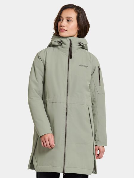 Didriksons Parka Ella Wns Parka 2 504835 Zielony Regular Fit. Zielone parki damskie Didriksons, z syntetyku, bez kaptura. Za 959.99 zł.